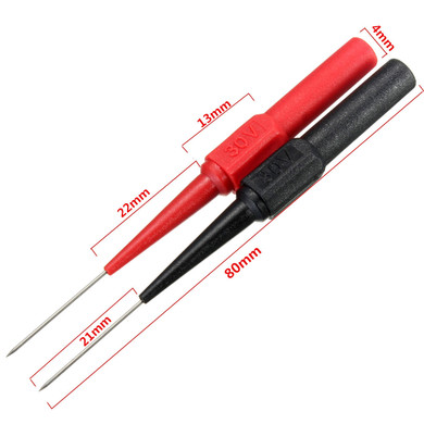 DANIU Insulation Piercing Needle Non-destructive Multimeter Test Probes Red/Black