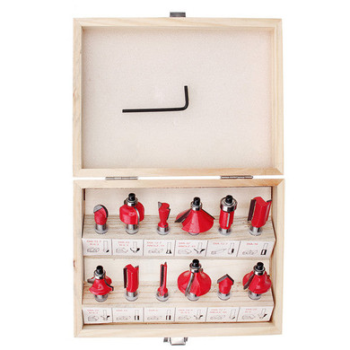 12pcs 8mm Shank Router Bit Set Accurate Milling Cutter Woodworking Tool