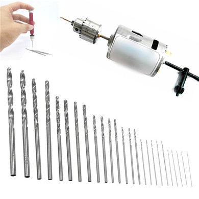25Pcs 0.5-3mm HSS Metric Twist Drilling Drill Bits Set Straight Shank