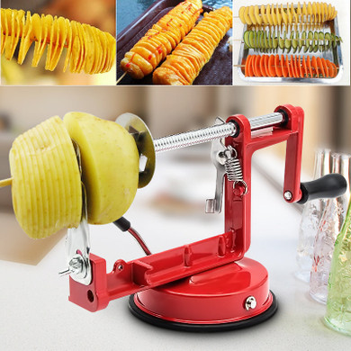 Manual Blade Twisted Potato Slicer Stainless Steel Spiral Cutter Tool