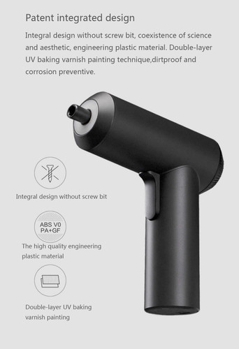 XIAOMI Mijia Cordless Rechargeable Screwdriver 3.6V 2000mAh Li-ion 5N.m Electric Screwdriver With 12Pcs S2 Screw Bits for Home DIY