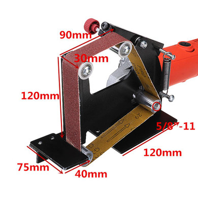 Drillpro Angle Grinder Belt Sander Attachment Metal Wood Sanding Belt Adapter Use 5/8 Inch Thread Spindle Angle Grinder