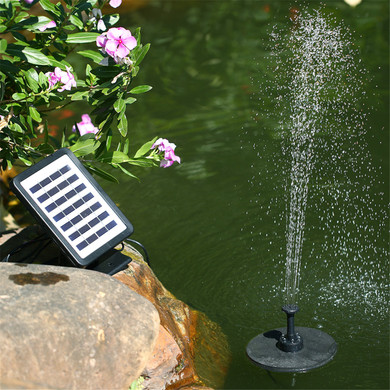 7V 1.5W Solar Panel Powered Pump Birdbath Fountain Water Pump For Garden Night Pond Pool