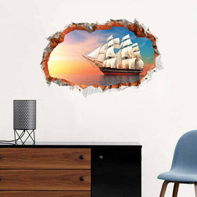 Miico 3D Creative PVC Wall Stickers Home Decor Mural Art Removable Navigation Wall Decals Miico 3D Creative PVC Wall Stickers Home Decor Mural Art Removable Navigation Wall Decals