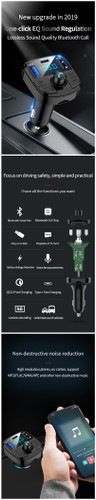 BT29 Car MP3 bluetooth Player QC 3.0 Charger FM Type-C Support 32GB USB TF Card