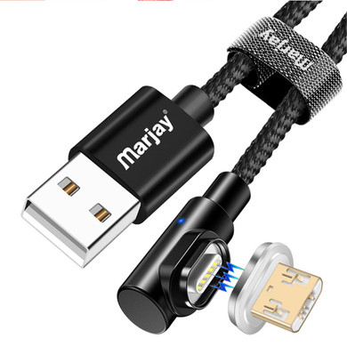 Marjay 3A Type C Micro USB Magnetic LED Indicator Fast Charging Data Cable For Huawei P30 Pro Mate 20X Mate 30 Xiaomi Mi9 9Pro S10+ Note10