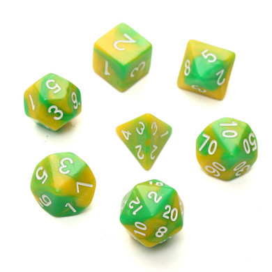 7pc/Set TRPG Games Gaming Dices D4-D20 Multi-sided Dices 6Color