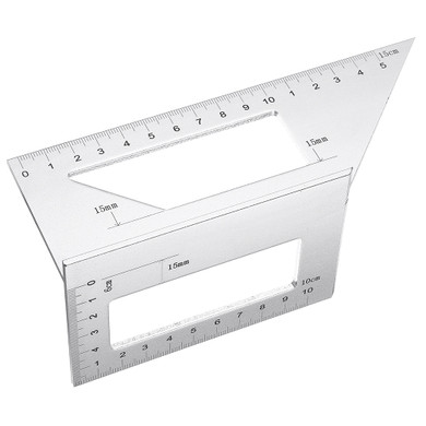 Aluminum Alloy Woodworking Scriber T Ruler Square Multifunctional 45/90 Degree Angle Ruler Angle Protractor Gauge