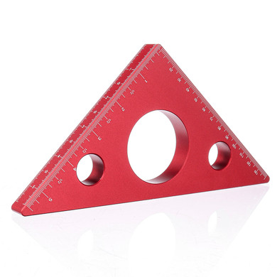 Aluminum Alloy Wood Angle Ruler DIY Protractor Miter Triangle Ruler Woodworking Tool