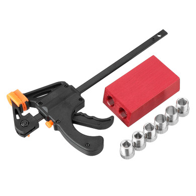 7/8Pcs Pocket Hole Jig Pocket Hole Screw Jig Dowel Drill Joinery Kit Woodworking Guides Tool