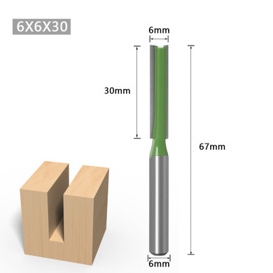 6mm Shank Single Double Flute Straight Bit Milling Cutter for Wood Tungsten Carbide Router Bit Woodwork Tool