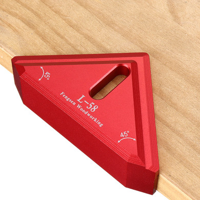 Aluminum Alloy 45/90 Degree Scribing Ruler Saddle Square Woodworking Measuring Marking T Ruler Bend Ruler