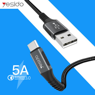 Yesido CA36 5A USB Type-C Data Cable QC3.0 Super Quick Charge Data Sync Cord Line For Samsung Galaxy Note 20 Huawei P40 Mi10