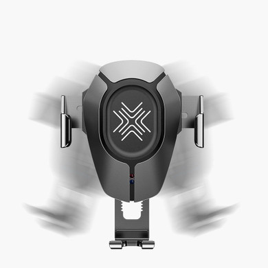 ROCK 10W Infrared Sensor Fast Charging Wireless Charger Car Phone Holder For iPhone XR XS  HUAWEI P30 XIAOMI MI9 S10 + (Black)