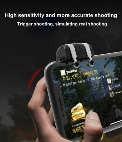 KKJ F21 Six Finger Controller Gamepad Shooting Trigger Joysticks for iOS Android Phone PUBG Mobile Games