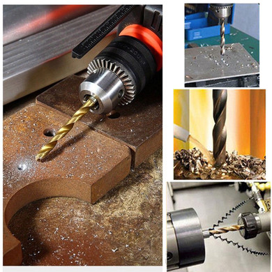 Doersupp 50Pcs Titanium Coated Twist Drill Bit Set 1/1.5/2/2.5/3mm HSS Wood Metal Drilling Tool