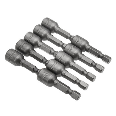 10pcs 8mm Socket Magnetic Nut Driver 1/4 Inch Hex Shank Power Drill Bits