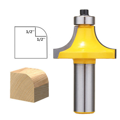 1/2 Inch Shank 1/2 Inch Radius Round Over Edging Router Bit Wood Working Cutter