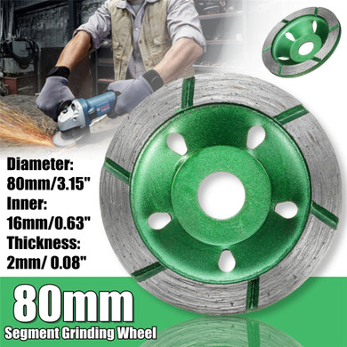 80mm Diamond Segment Grinding Cup Wheel Disc Grinder Concrete Granite Stone Cutter