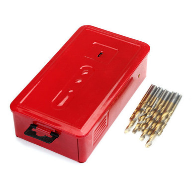 38pcs 1-13mm HSS Twist Drill Bit Titanium Coated Twist Drill