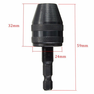 Drillpro 0.5-8mm 1/4 Inch Hex Shank Keyless Drill Chuck Drill Screwdriver Impact Driver Adaptor