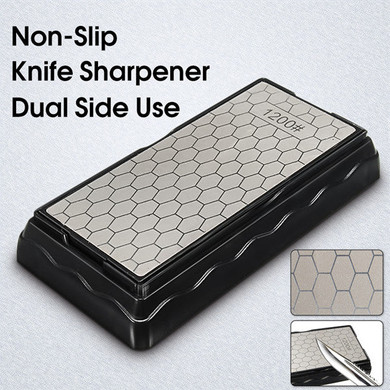 600/1200 Grit Double Side Diamond Sharpening Stone Knife Blade Sharpener