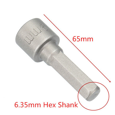 9pcs 1/4 Inch Hex Shank Power Nut Driver Drill Bit Set 5-13mm Socket Wrench