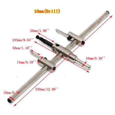 Adjustable 40-300mm Circle Hole Saw Drill Bit Metal Wood Cutter Kit DIY Tool