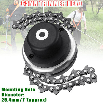 Black 65Mn Trimmer Head Coil Chain Brush Cutter Grass Trimmer Tool Lawnmower