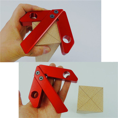 45/90 Degree Right Angle Line Gauge Carpenter Round Heart Ruler Gauge Woodworking Center Scriber