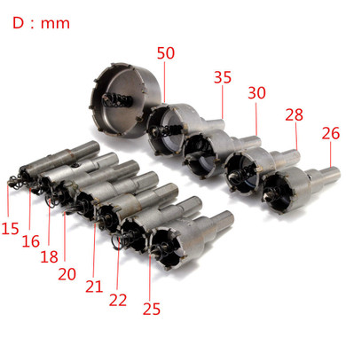 12pcs 15mm-50mm Hole Saw Cutter Kit Drill Bit Set