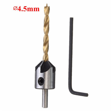 3-10mm HSS 5 Flute Countersink Drill Bit Set Carpentry Reamer Woodworking Chamfer Drill Bit