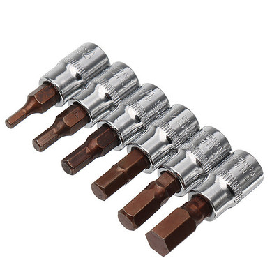 Drillpro 1/4 Inch Drive Sockets Set S2 Alloy Metric Screwdriver Bit Sockets Hex/Slotted/Phillips/Pozi/Torx