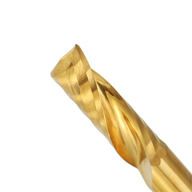 Drillpro 6mm Shank Single Flute 12/15/17/22mm End Mill Cutter Titanium Coated Spiral Drill CNC Bit