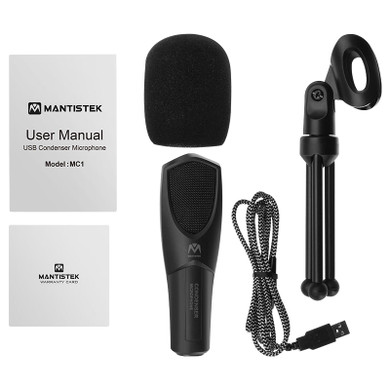 Mantistek® MC1 Omni-Directional Double Condenser Microphone for Recording Youtube Interview Video