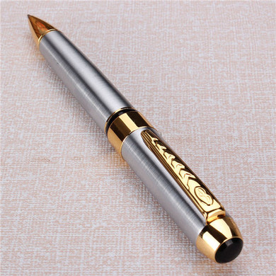 JINHAO 250 Ballpoint Pen Gold and Silver Clip Twist Black Ink Ball Point Pen