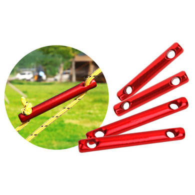 IPRee® 6Pcs/set Aluminum Alloy Outdoor Camping Tent Wind Rope Stick Stopper Buckle Cord Accessories