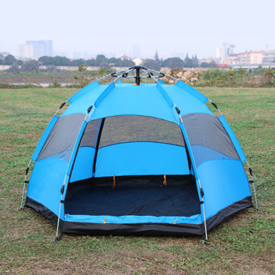 3-5 Person Fully Automatic Tent Waterproof Quick Open Tent Outdoor Family Camping Hiking Fishing Tent Sunshade-Orange/Green/Blue