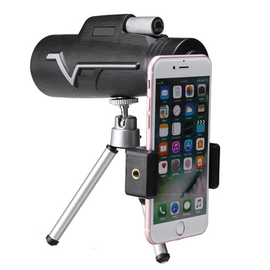 25x50 Outdoor Monocular HD Optic BAK4 Lens Telescope With Clip Tripod For Mobile Phone