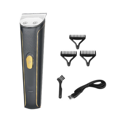 Kemei USB Carved Carbon Steel Blade With Hair Salon Push White USB Rechargeable Carved Hair Clipper