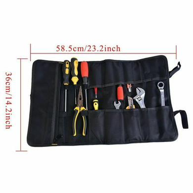 Roll Up Tool Pouch Wrench Socket Bag Hand Tool Storage Organizer Oxford Canvaas