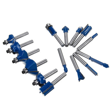 15pcs 1/4 Inch Shank Router Bit Woodworking Milling Cutter (15)