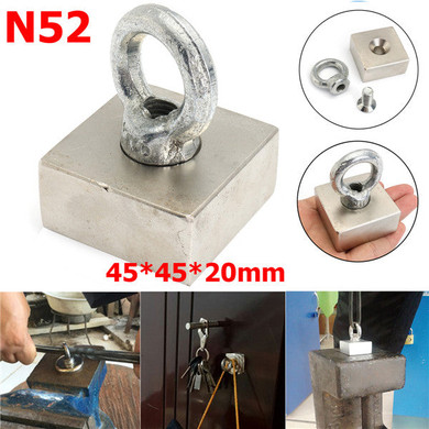 N52 45x45x20mm Neodymium Magnet Detector Block Ring Magnet
