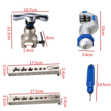 R410A Pipe Expander Refrigeration Eccentric Cone Ratchet Flaring Flare Tool Kit