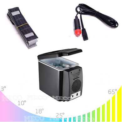 2 In 1 6L 37W DC 12V Car Refrigerator Cooler Warmer Black Mini Freezer Fridge