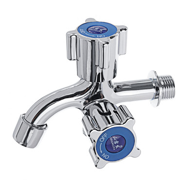 1/2 Inch Washing Machine Faucet Sink Connector Hose Tap Garden 2 Outlet With Control
