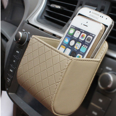 Auto Air Vent Car Storage Bag Multi-functional Phone Bag