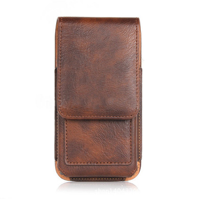 Man Business PU Phone Bag Card Bag Wallet Purse Dual Use Waist Bag