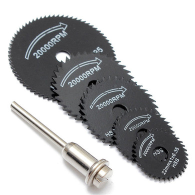 6pcs Metal HSS Circular Saw Blade Set Cutting Discs for Rotary Tool
