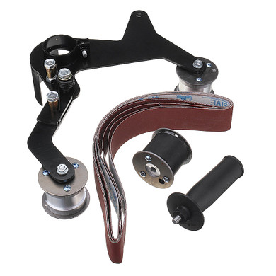 Drillpro Grinder Pipe and Tube Belt Sander Attachment Stainless Steel Metal Wood Sanding Belt Adapter for 100 Angle Grinder